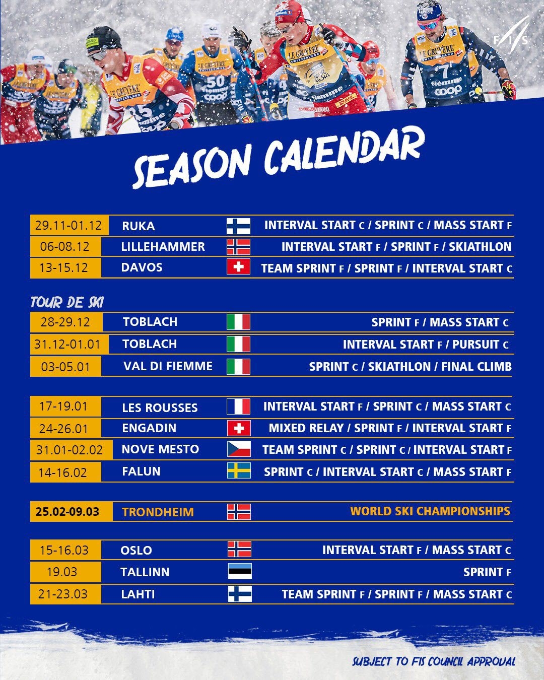 Ski De Fond Coupe Du Monde Retour Des Rousses Tour De Ski En Italie Mondiaux Le Calendrier 2024 2025 Officialis Ski De Fond Coupe Du Monde Retour Des Rousses Tour De Ski En Italie Mondiaux Le Calendrier 2024 2025 Officialis