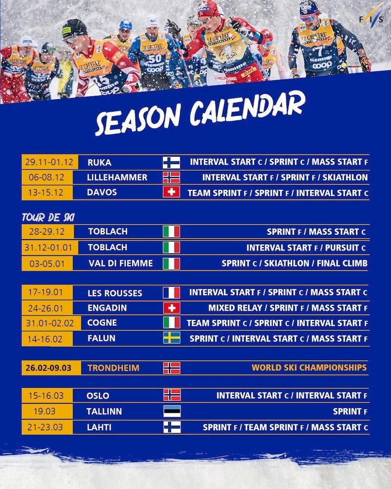 Ski De Fond Le Calendrier De La Coupe Du Monde 2025 Sports Infos Ski Biathlon