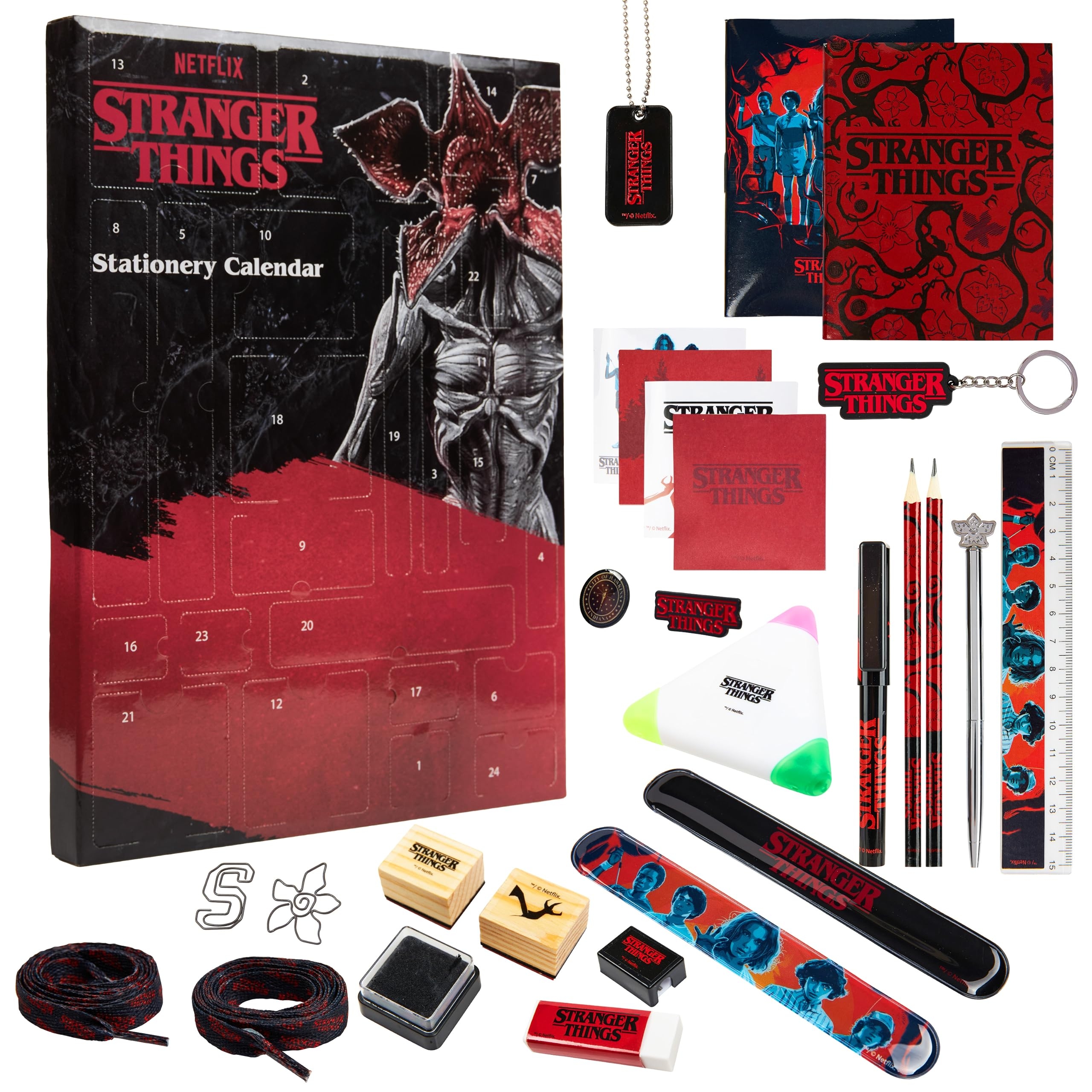 Stranger Things Advent Calendar 2024 Stationery Jewellery Accessories Child Teenager Amazon be Home Kitchen