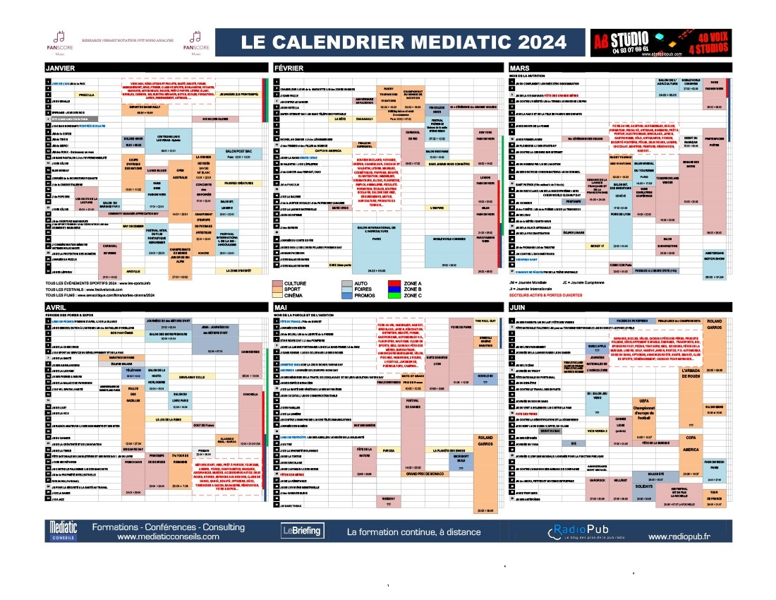 T l chargez Le Calendrier Mediatic 2024 L agenda Marketing Le Plus Complet Du March Radiopub