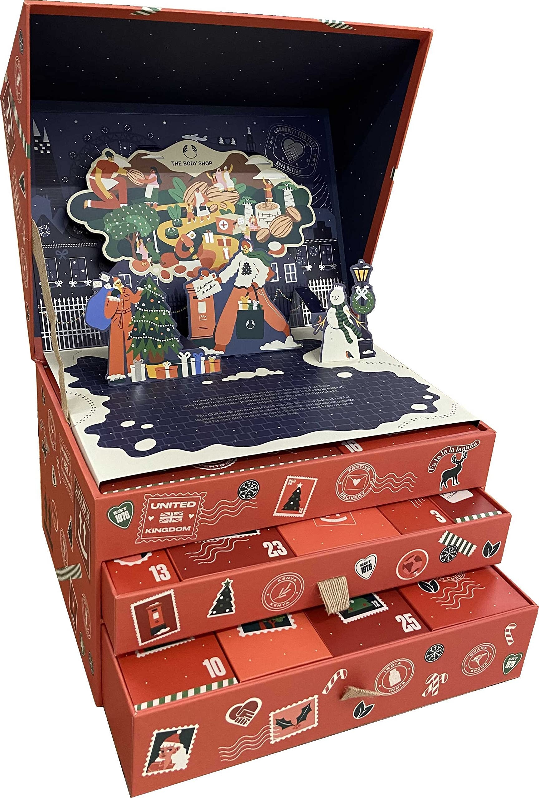 The Body Shop Box Of WONDERS Calendrier De L Avent 2022 Rouge Amazon fr Jeux Et Jouets