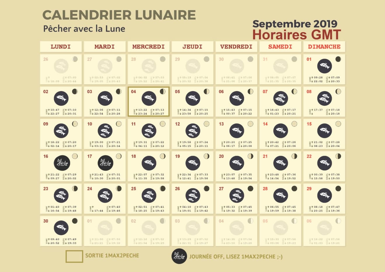 Truites Du Haut Adour Calendrier Lunaire Septembre 2019