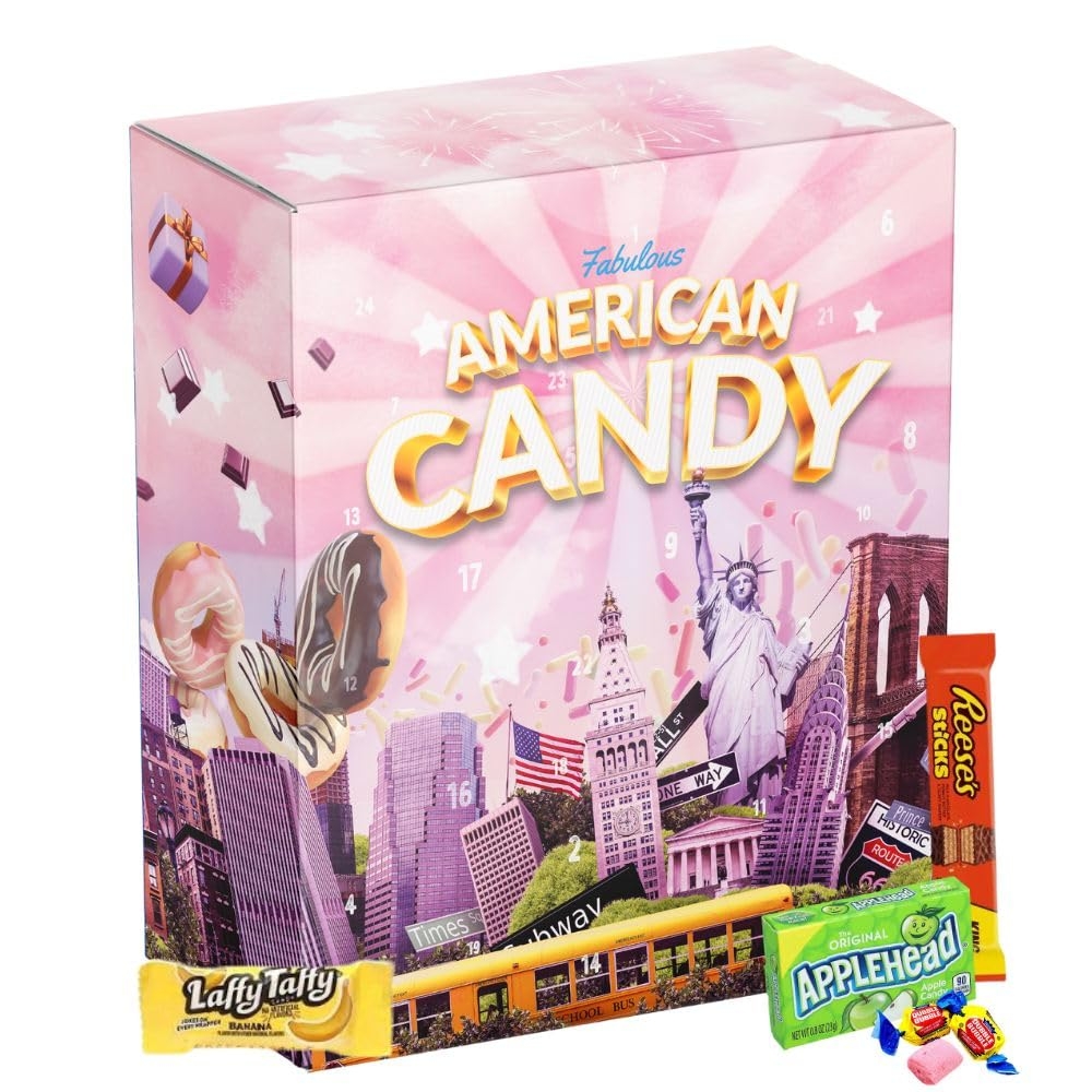 USA Sweets Calendrier De L Avent 2022 Avec 24 Bonbons Am ricains I Id e Cadeau USA Bonbons Amazon fr Epicerie