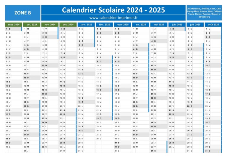 Vacances Scolaires 2024 2025 De La Zone B
