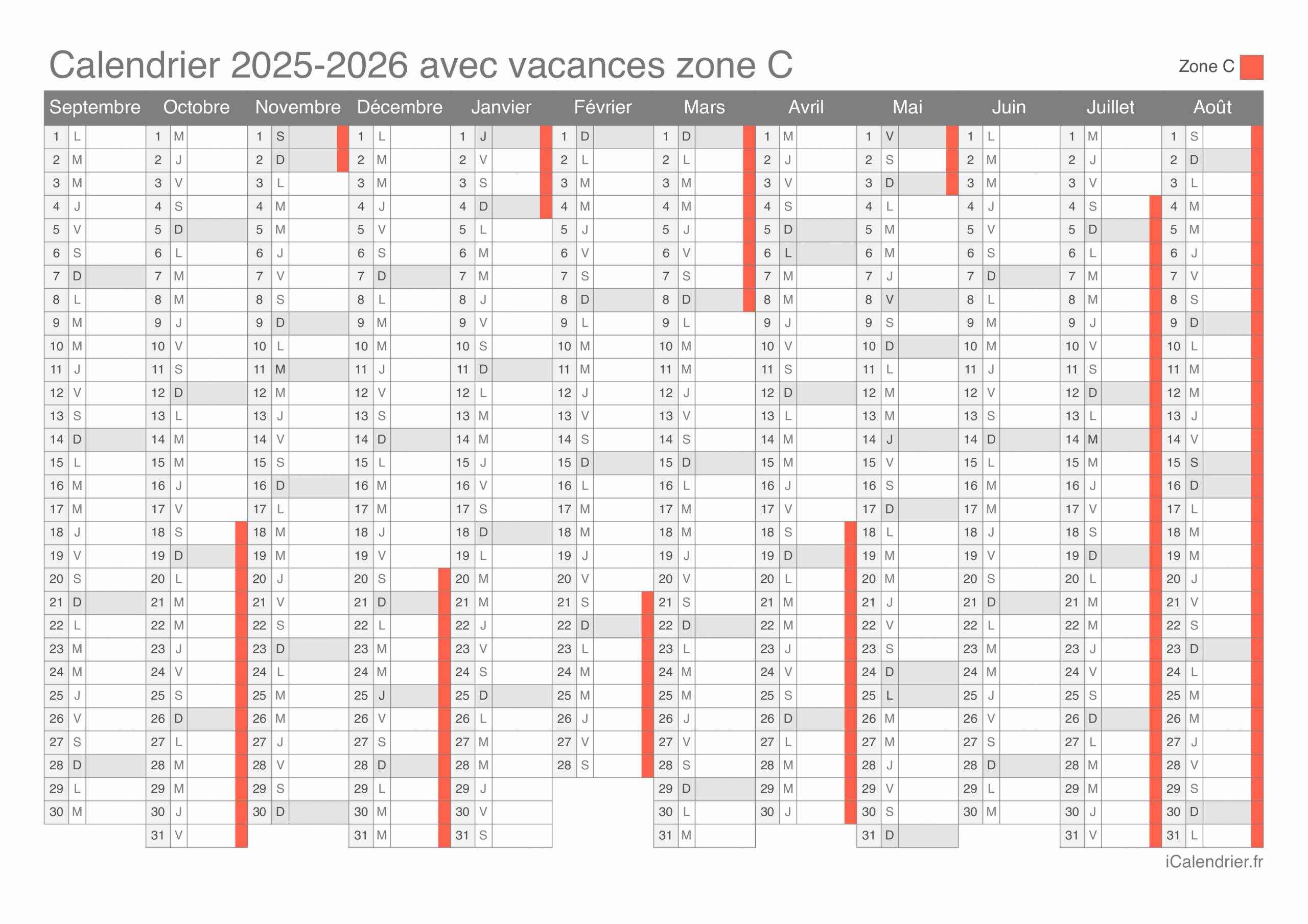 Vacances Scolaires 2025 2026 Dates Et Calendrier