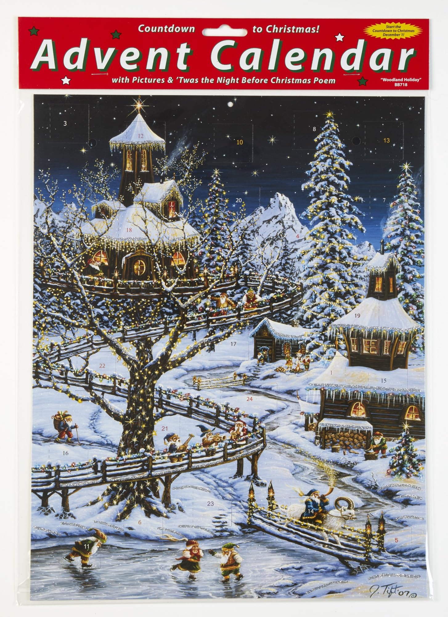 Vermont Christmas Company Calendrier De L Avent No l Dans Les Bois en Anglais Amazon fr Cuisine Et Maison