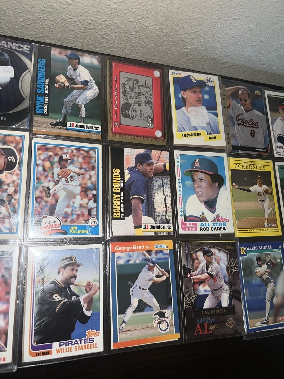 Vintage Baseball Card Lot 72 TOTAL Topps Derek Jeter Barry Bonds Prizm Baseball Trading Cards