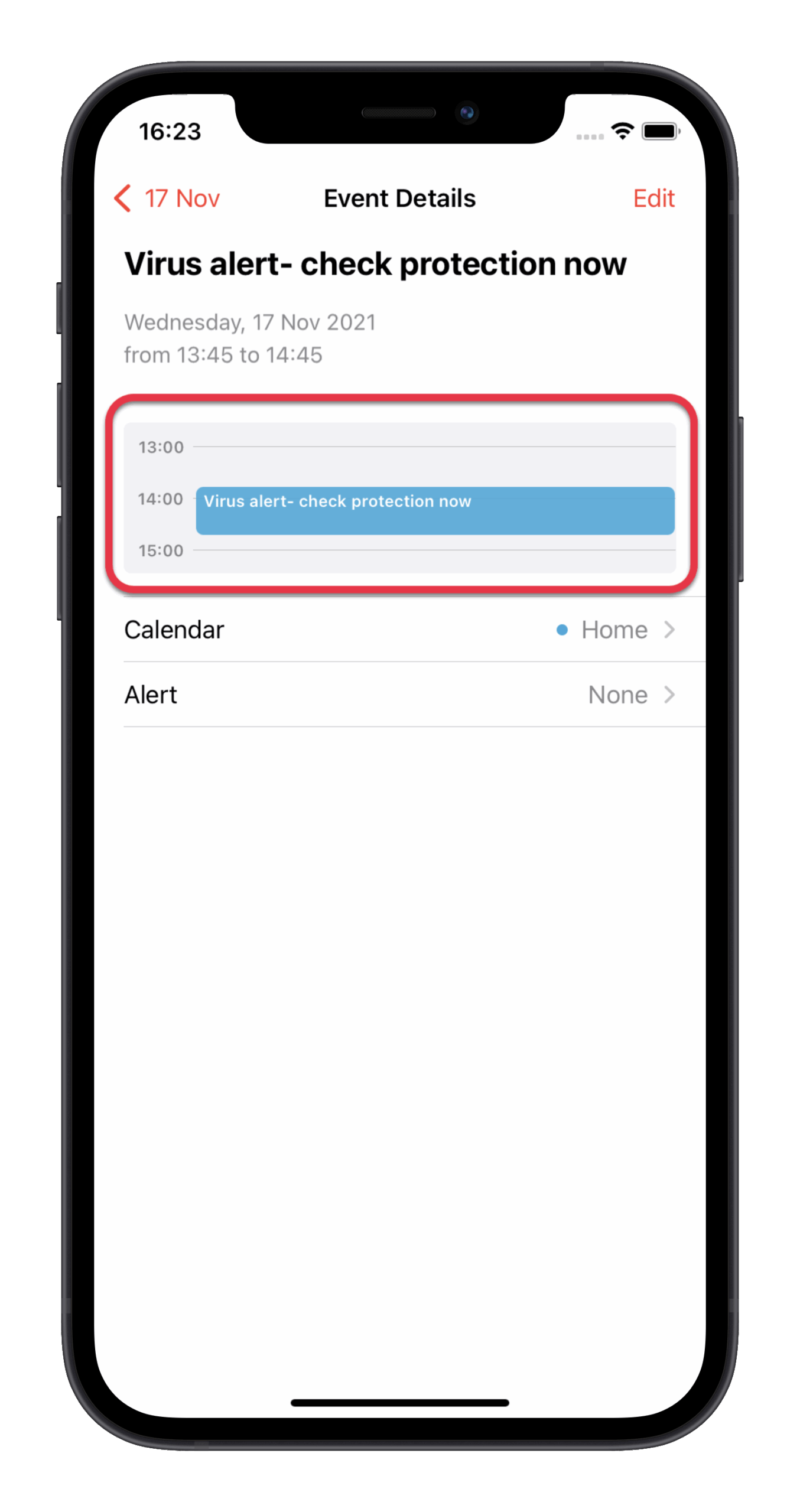 Virus Du Calendrier IPhone 