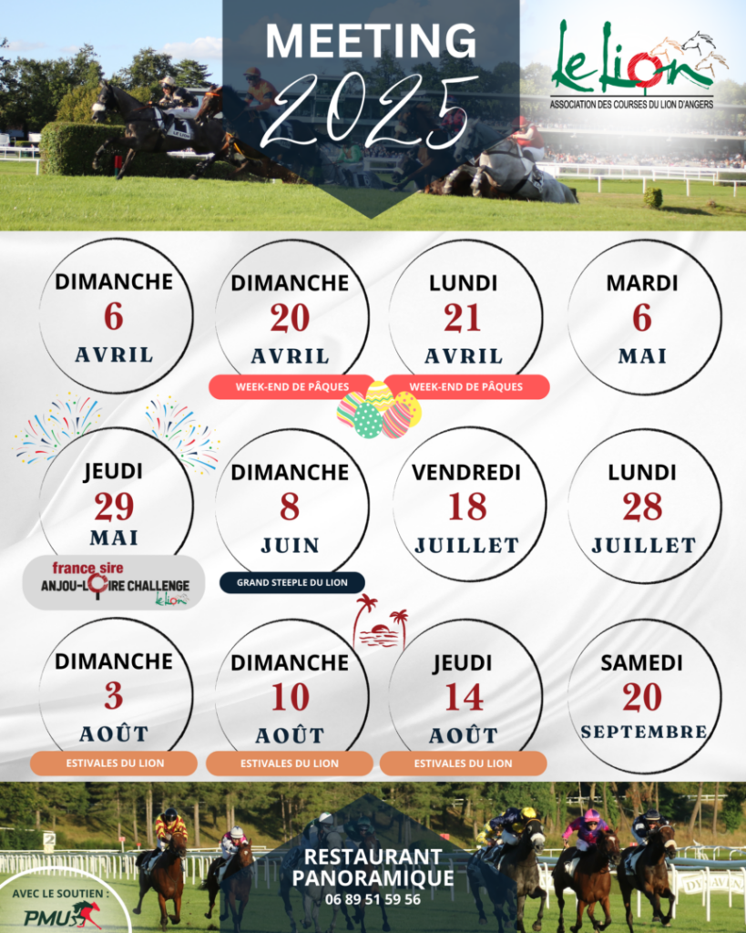 Vos Rendez vous Hippiques En 2025 Hippodrome Du Lion D Angers