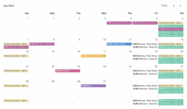 WordPress Calendar Plugin FooEvents